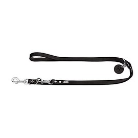 HUNTER Training leash, 20/200 Soft genuine cow leather, black