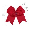 8 Inch Cheerleader Bows Ponytail Holder Cheerleading Bows Hair Tie(Cherry