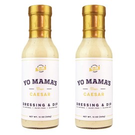Gourmet Natural Classic Caesar Dressing and Dip by Yo Mama's Foods - Pack of (2) - Low Carb, Low Sodium, and Gluten-Free