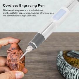 Baxnore XYF DM301 Electric Engraving Pen, Stainless Steel Cordless Engraving Pen, Wear Resistant Electric Engraving Tool for Metal Wood Plastic