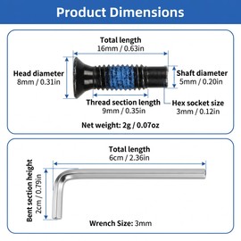 Yungeln Scooter Forehead Screws 8 PCS Compatible with Xiaomi M365/1S/Pro/Mi3 & Ninebot Max G30/ES/F Series Electric Scooter