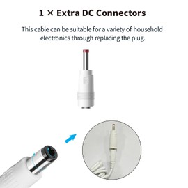 Tonton Replacement Charger Power Cord for V Tech Baby Monitor, 6V Adapter fit DM221, DM221-2, DM223, DM251 (Parent & Baby Units) DM111, DM112, DM222, DM271 (Parent Unit ONLY) Safe&Sound Audio Monitor