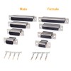 Jienk 200PCS D-Sub Male Female Crimp Pins, 2mm Pitch Gold