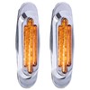 Pair 16LEDs Taillight Electroplated Trim Side Marker Auto External Lamps