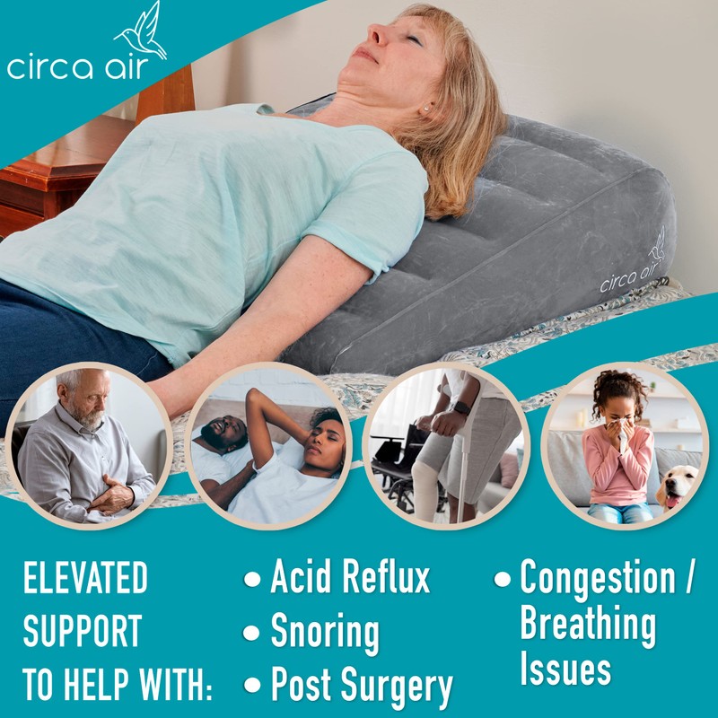 Circa Air Inflatable Wedge Pillow for Traveling - Travel Wedge