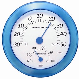 CRECEL CR-223B Thermometer/Hygrometer Blue Wall Mount