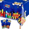 Roaring Good Time Superhero Birthday Party Tablecloth Super Theme Hero