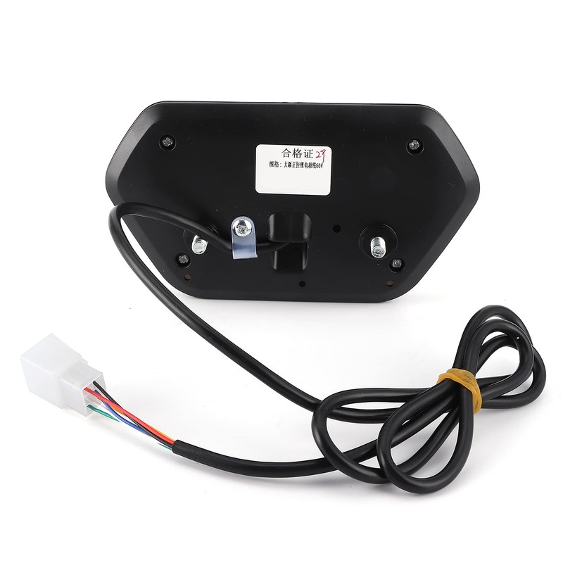 Motorcycle Speedometer, 60 V High-Definition LCD Display, Universal Motorcycle Speedometer,