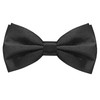 RBOCOTT Mens Black Pre-tied Bow Tie Adjustable polyester bowtie(3)