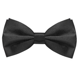 RBOCOTT Mens Black Pre-tied Bow Tie Adjustable polyester bowtie(3)