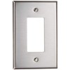 Leviton 1-Gang Decora/GFCI Oversized Wallplate, SO26, Stainless Steel