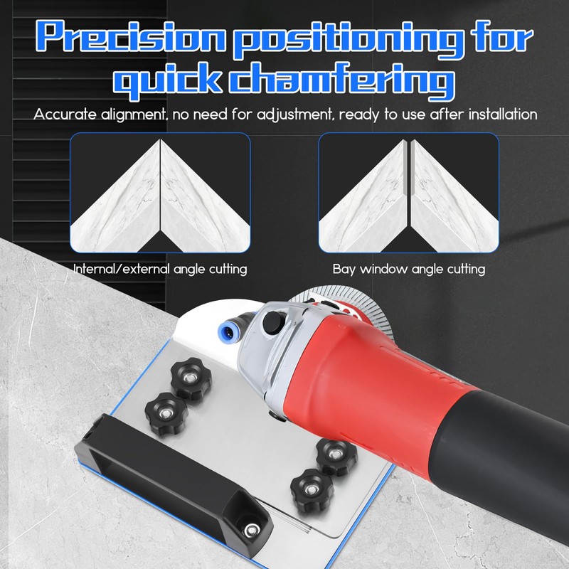 Angle Grinder Stand for Tile 45° Chamfer Cutting, 45° Angle
