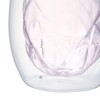 Francfranc Diamond Double Wall Glass, Pink