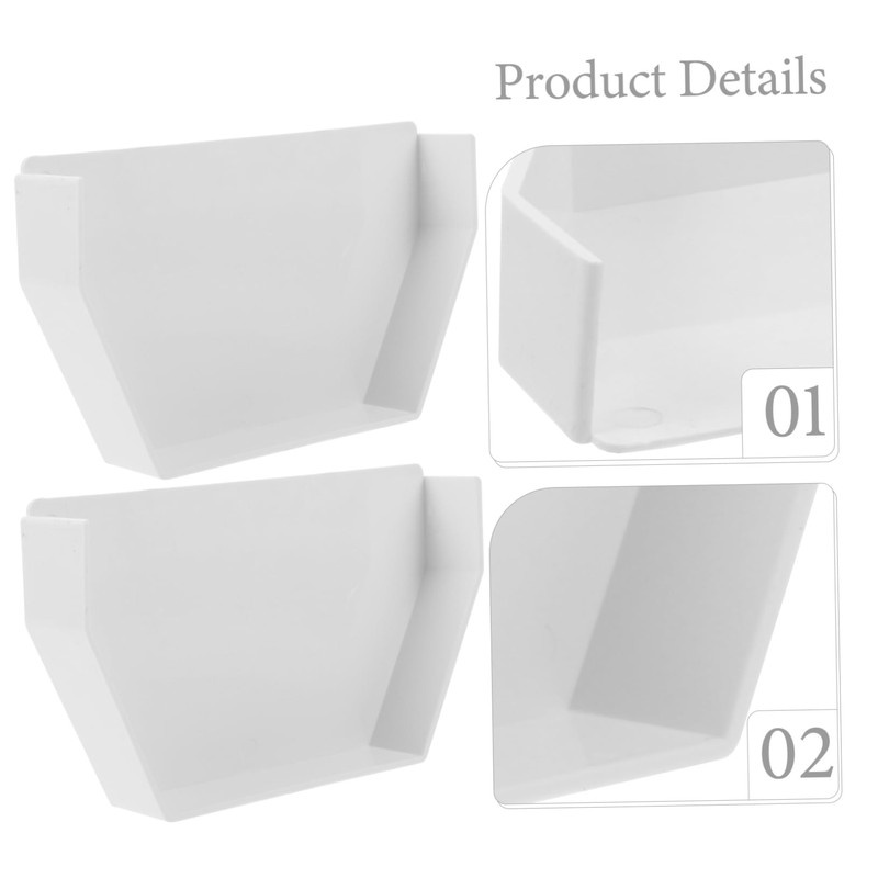 DOITOOL Rain Gutter End Plug Downspout Attachment Guttering End Cap