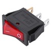 10pcs Red Light Illuminated Snap-in Boat Rocker Switch Toggle Power3
