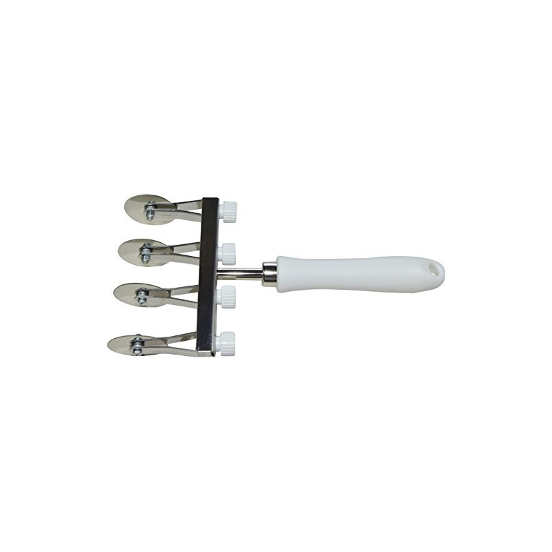 ELETTRO CENTER Art. 396 Adjustable Stainless Steel Cookie Cutter, White