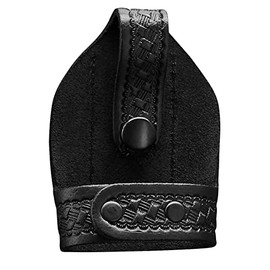 Shield Wallets Bikini Open Top Handcuff Case Basketweave with Clip and Black Snap Detective Style