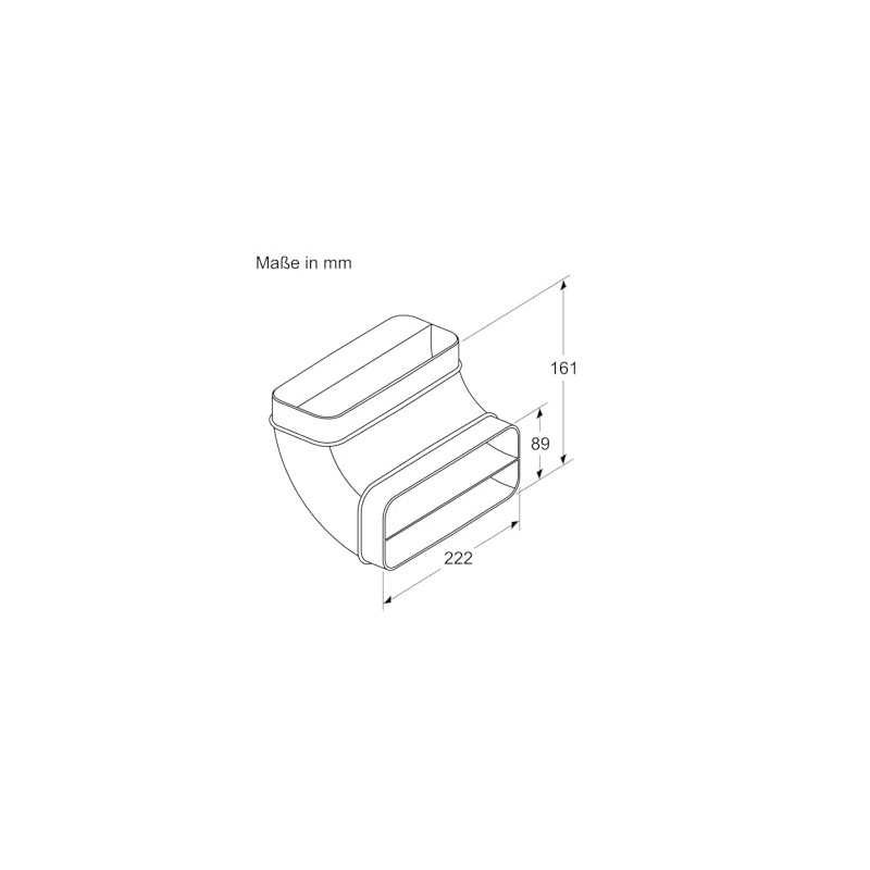 NEFF Z861SB2 Cooker Hood Installation Accessories 90 Degree Flat Channel