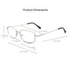 Extra Wide Rectangular Metal Reading Glasses for Men and Women