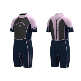 Goldfin Kids Wetsuit, 3mm Shorty Wetsuits for Boys Girls Neoprene Wet Suits Keep Warm in Cold Water Surfing Swimming Snorkeling Diving