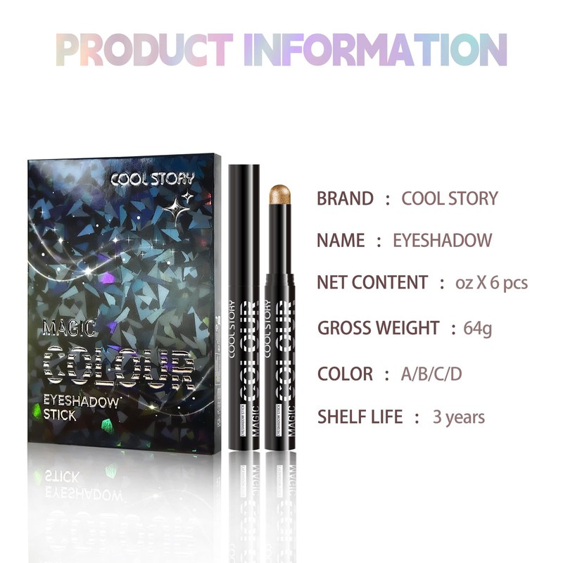 COOL STORY Eye Shadow Stick Cream Eyeshadow Set Brightener Highlighter
