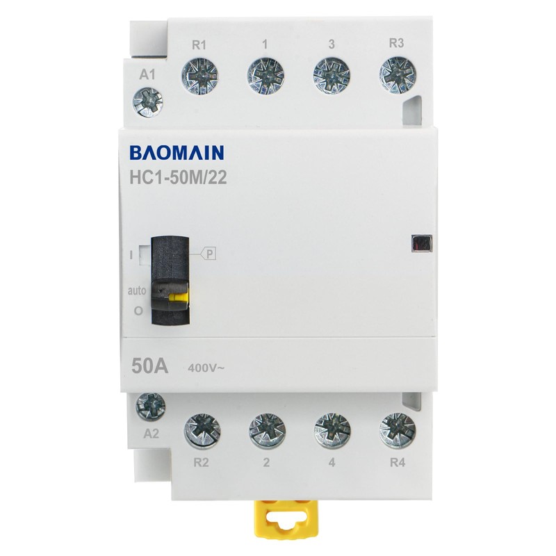 Baomain 24V AC 4-Pole Contactor, 50A 2NO2NC Normally Open +