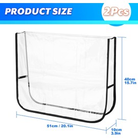 Clear Barber Salon Chair Back Covers,2Pcs Plastic Salon Chair Covers ProtectorsSalon Chair Cover Clear Chair Back Cover Salon Chair Hairdressing Chair Back Cover Hairdressing Chair Back Stitched Cover
