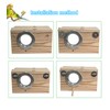 MUYG Natural Wood Bird Nesting Box,Acrylic Parakeet Nesting Box Transparent