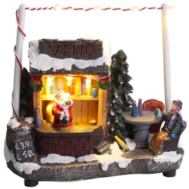 Christmas Concepts® 5"/ 13cm LED Light Up Christmas Market Scene (Wine Bar Cabin)