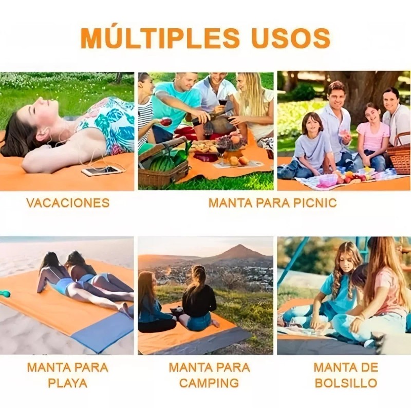 Dolores Alfombra Playa Manta Picnic Impermeable Anti-arena Camping