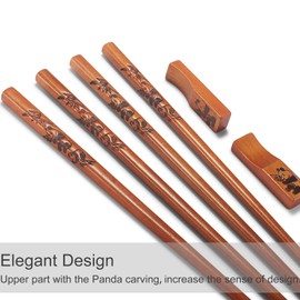 Chinese Chopstick Reusable, Panda Chopsticks Chinese Traditional Stylish, Wooden Chopsticks for Sushi, Chinese Food