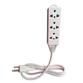 Adapter Power Strip,Europe, Switzerland, Brazil,Germany to US (White 6 FET)