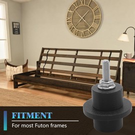 Auxazalux Futon Frame Double Roller Slider Glider Dowel Screw Frame Repairment Compatible with Most Futon Frames