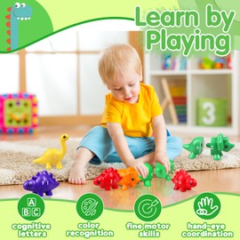 Toddler Dinosaur Montessori Toys for 1 2 3 4 Year Old Boys Girls Birthday Gifts - Kids Educational Preschool Learning Activities Travel Outdoor Sensory Toys for Toddlers 1-3 - Baby Toys 12-18 Months