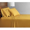 Brooklyn Loom Solid Cotton Percale Mustard King Sheet Set, Yellow