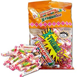Smarties X-treme Sour Candies - Gluten Free, Peanut Free, Dairy Free Extra Sour Candy - Perfect for Parties, Candy Mixes, & Halloween - Made by US Candy Company Since 1949-5 oz Bag (Pack of 3)
