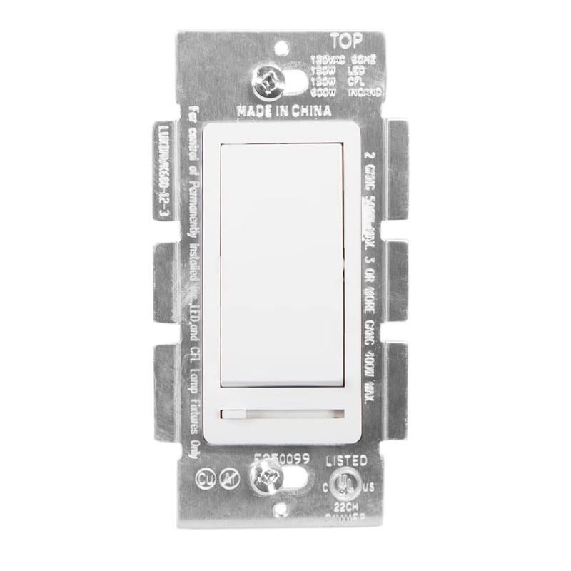 Maxxima LED Dimmer Electrical Light Switch - 3-Way/Single Pole Use,