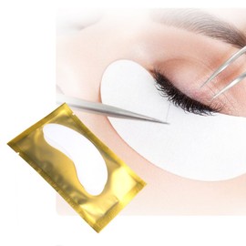 Eye Gel Pads 50 Pairs Eyelash Extension Under Eye Gel Pads Lint Free Eye Patches Eye Mask Beauty Tool Collagen Hydrogel Under Eye Patch (Gold)