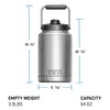 YETI Rambler Half Gallon Jug, Vacuum Insulated, Stainless Steel with