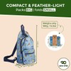 ECO CHIC Lightweight Foldable Crossbody Bag Recycled Plastic Shoulder Backpack