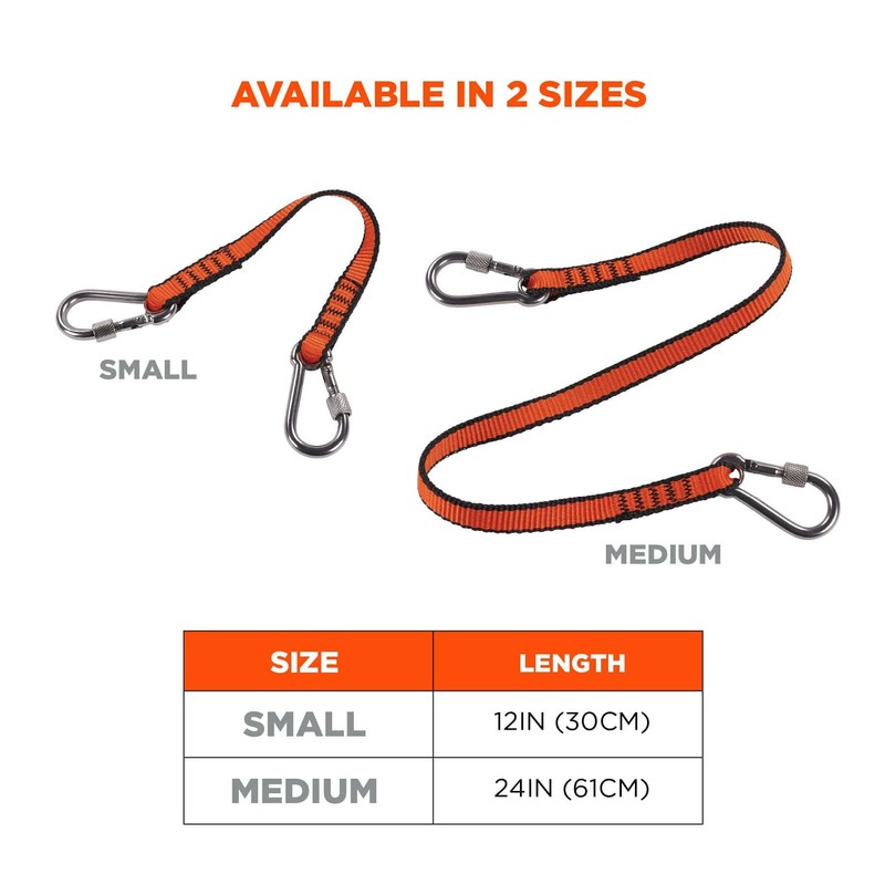 Ergodyne Squids 3154 Nylon Web Tool Tether, 12 inch Short