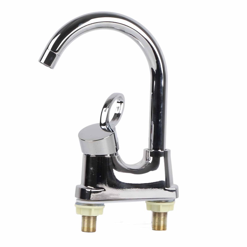 G1/2 Bathroom Basin Faucet Hot and Cold Water Mixer Dual‑Hole