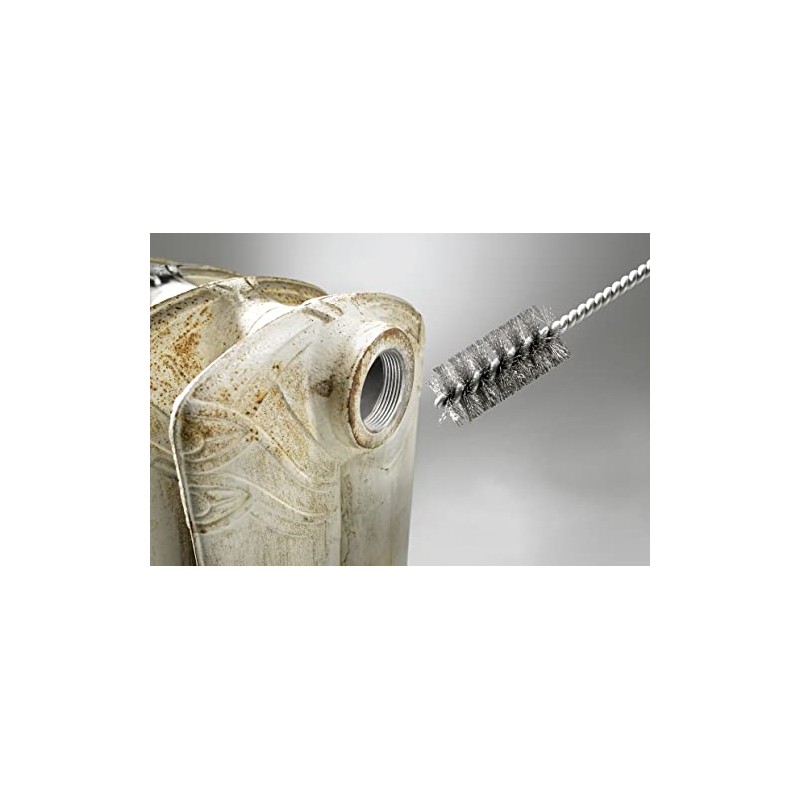 kwb 5995-00 spazzole per tubi a spirale, filo d'acciaio, ondulato