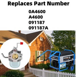 0A4600 XG8000E Carburetor Tune Up Kits Fits for Nikki A4600 Generac GN410HS GN360 GN410 C126231 GH360 A4600 091187 091187A 000935-3 410HS 410cc Engine Generator Parts Carb