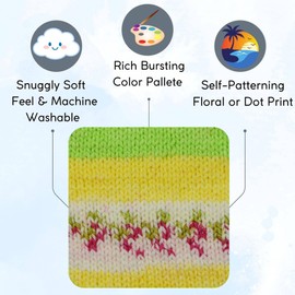 Premier Yarns Bloom Chunky Daisy 1114-16 (6-Pack) Same Dyelot Chunky Bulky #5 Soft Knitting Yarn 100% Acrylic Bundle with 1 Black Project Bag