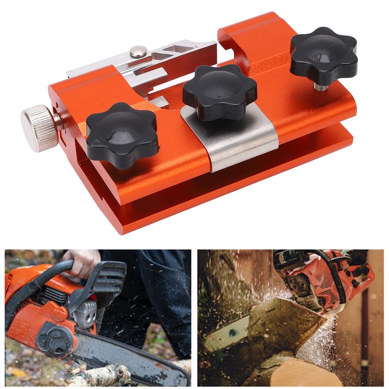 Hand Crank Chainsaw Sharpener Portable Manual Chain Sharpening Jig with