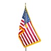 JRED Spear Flag Pole Topper, Gold Square Copper Spear, National