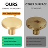 4 Pack Brushed Brass Solid Knobs Gold Kitchen Cabinet Pull