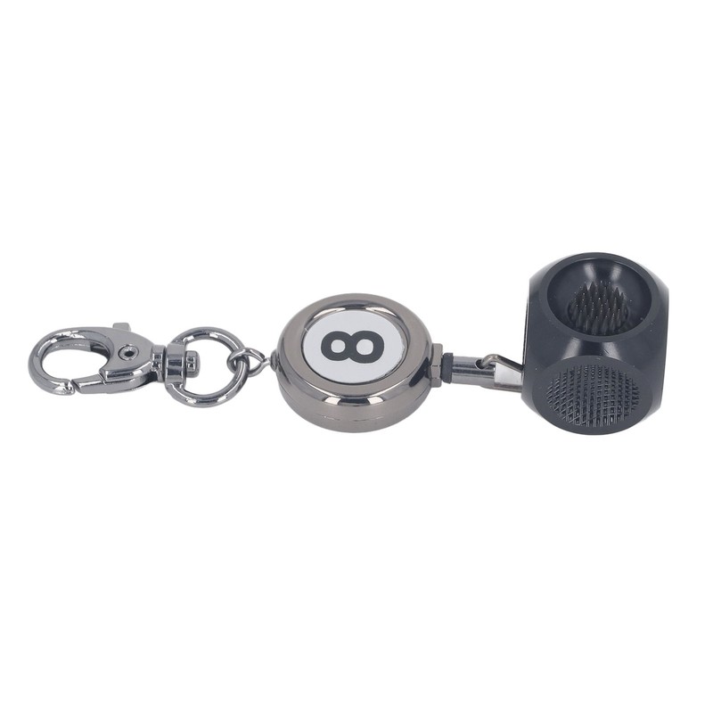 Pool Cue Tip Repair Tool with Retractable Key Ring Billiard