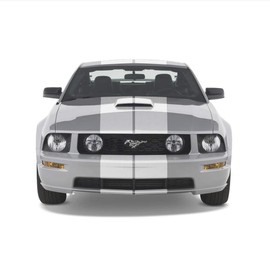 Dual 12" Racing Stripes Air Release Self Healing Vinyl fits Ford Mustang 2005 to 2009